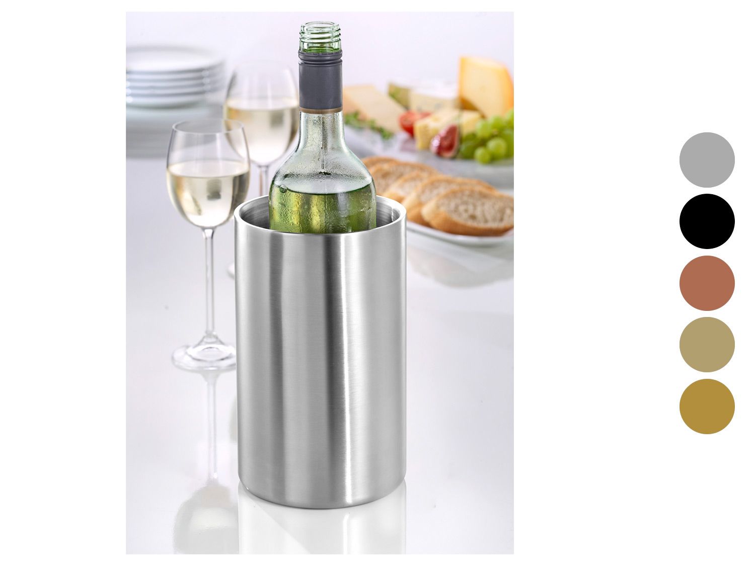 Esmeyer Refroidisseur à vin en acier inoxydable d’une contenance de 1,6 l env.