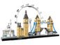 Modèle LEGO de Londres avec Big Ben, London Eye et Tower Bridge.