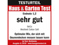 Résultat du test pour une couette BeCo Medibett Cotton Soft, jugée 'très bien' par Haus & Garten Test.