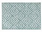 Tapis de bain avec un motif géométrique en vert menthe.