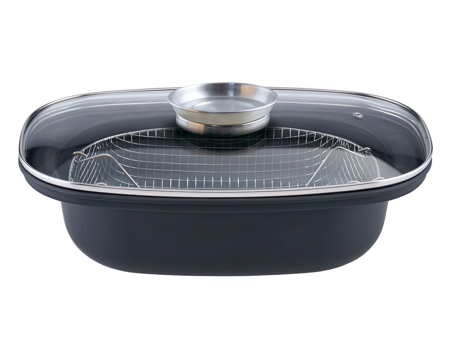 Cocotte arôme avec panier friture GSW 414593 Acier carbone 4 / 32 cm Tous feux dont induction - vue 2