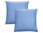 Deux taies d'oreiller bleues