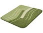 Tapis de bain vert avec un motif ondulé.