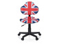 Un fauteuil de bureau avec un design de drapeau britannique.