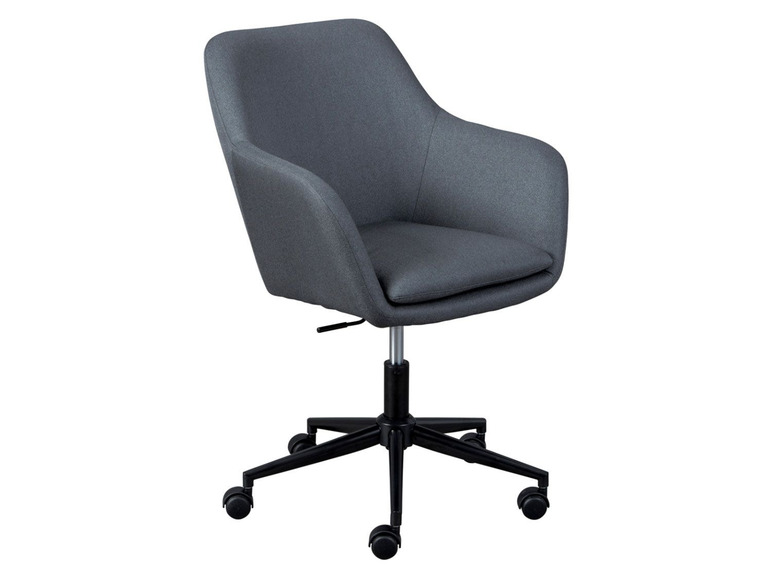 Chaise de bureau grise avec roulettes