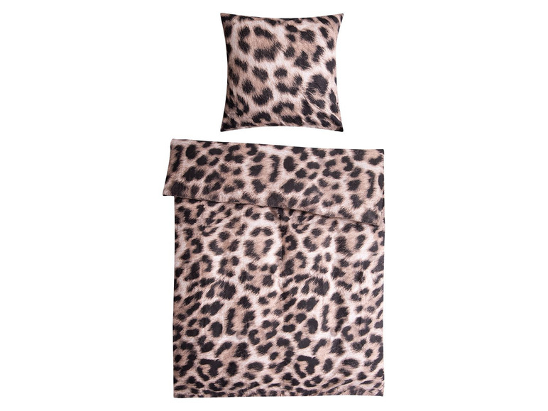 Aller en mode plein écran : Face-2-Face Parure de lit en flanelle motif léopard, 135-200 x 200-220 cm - Image 3