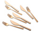 Couverts Echtwerk en or rose, avec des couteaux et des fourchettes.