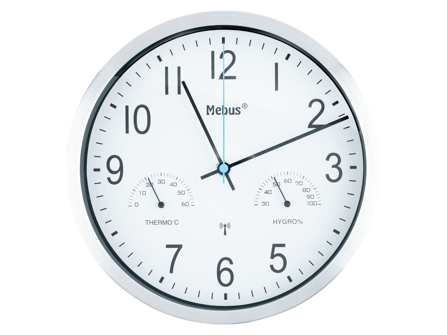 MEBUS Horloge murale, Ø 25 cm (blanc)