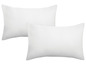 Deux taies d'oreiller blanches.