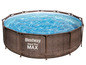 Une piscine Bestway Steel Pro MAX remplie d'eau.
