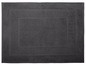 Tapis de bain gris foncé avec un motif à carreaux.