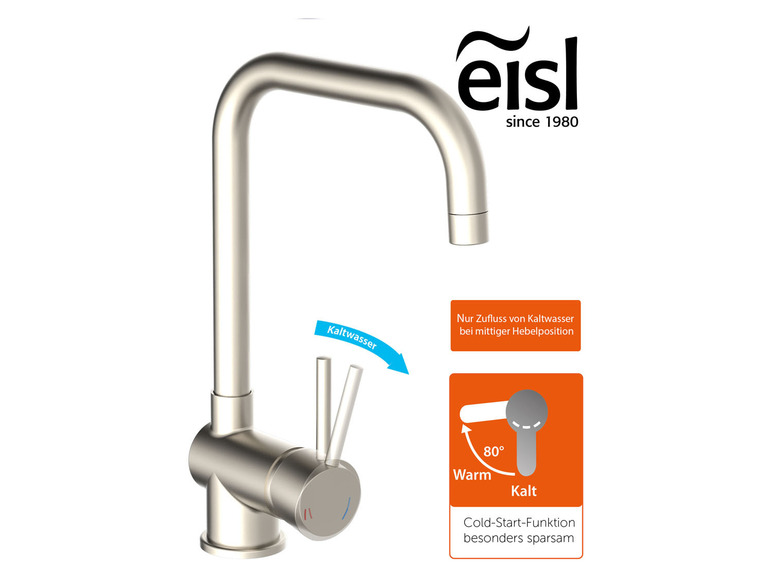 Aller en mode plein écran : Eisl Mitigeur robinet de cuisine FUTURA, avec fonction Cold-Start - Image 6
