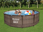 Piscine Bestway Steel Pro MAX avec des personnes qui nagent dedans.