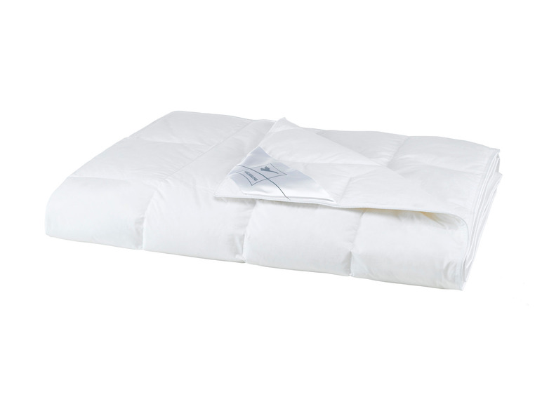 Une couette en duvet blanc de la marque 
