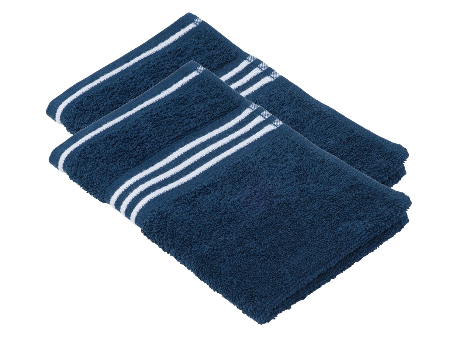 Gozze+Petites+serviettes+Rio,+par+lot+de 2,+30+x+50+cm+chacune+(bleu+fonce)