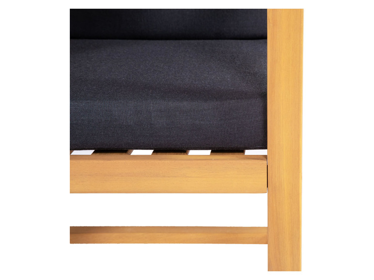 Aller en mode plein écran : Banc en bois avec table d’appoint et coussin - Image 7