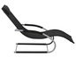 Chaise longue noire avec accoudoirs pour l'extérieur