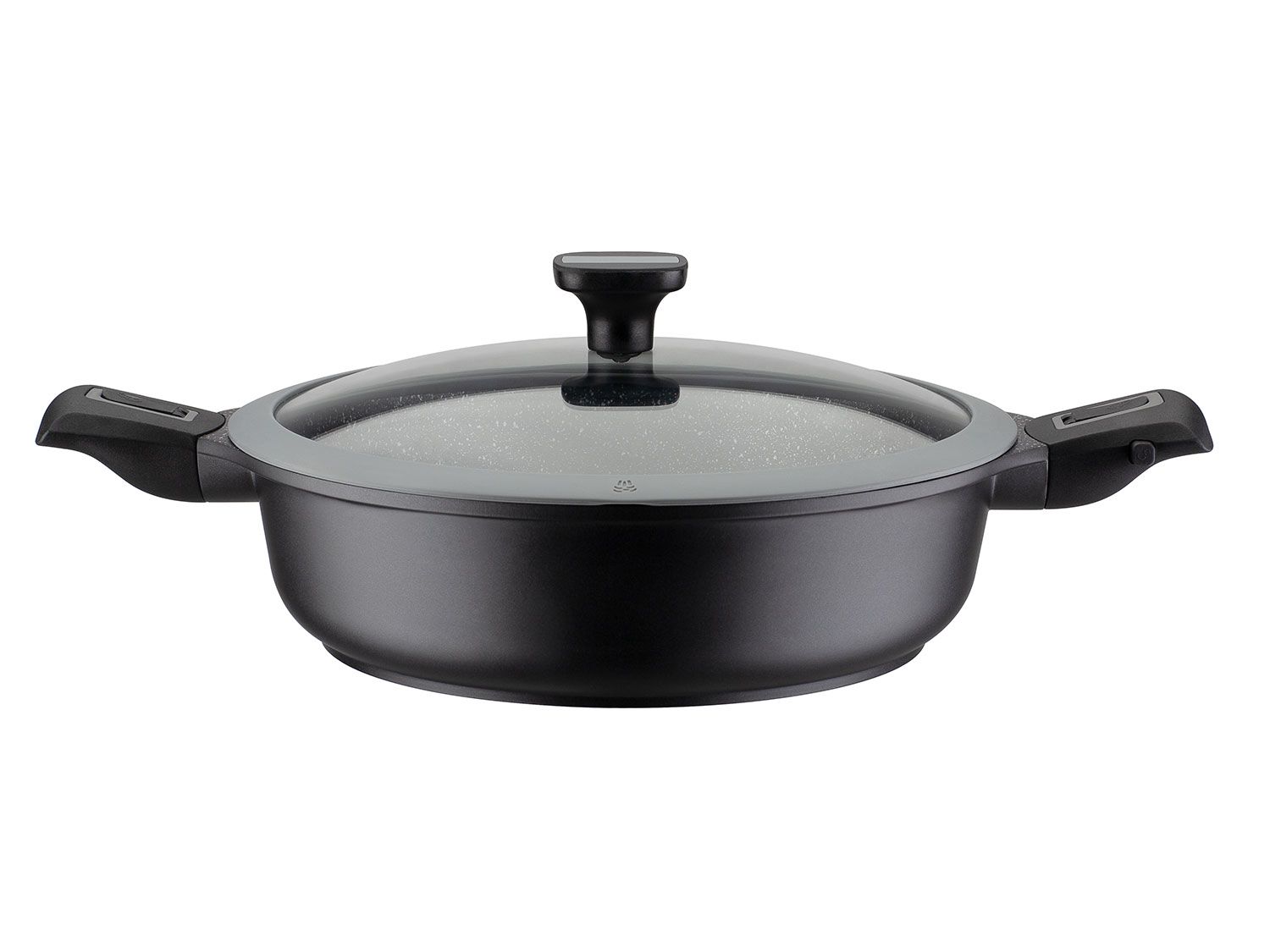 Poele a frire 28 cm Easy Click en aluminium et plastique avec couvercle en verre GSW 167833 - vue 4