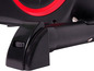 Pied stabilisateur noir avec bouton rotatif pour un vélo d'appartement.