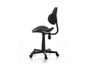 Un fauteuil de bureau noir avec un dossier haut et des roulettes.
