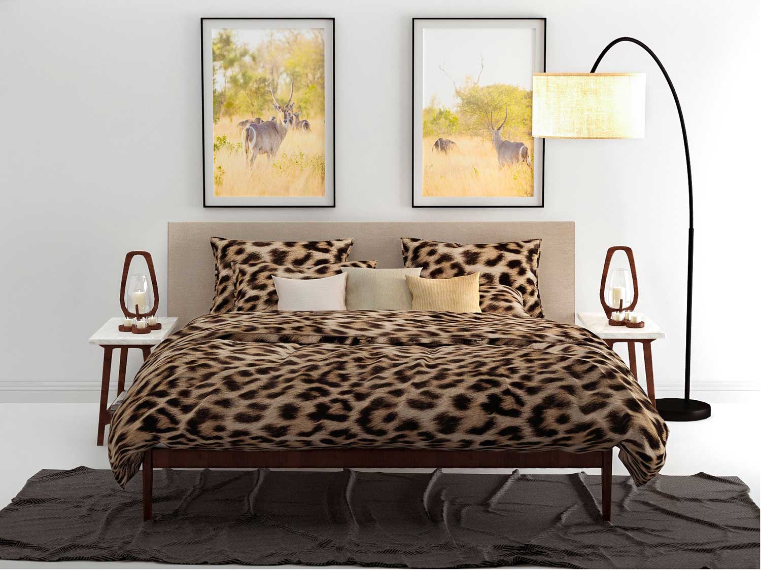 Face-2-Face Parure de lit en flanelle motif léopard, 135-200 x 200-220 cm