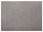 Tapis de bain gris avec un motif.