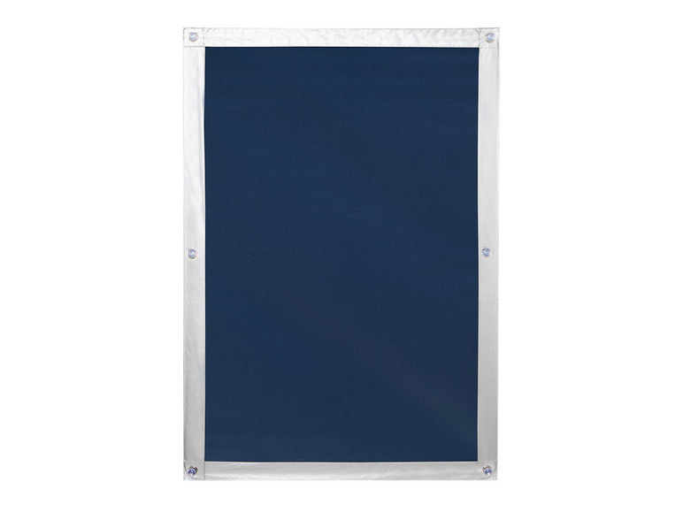 Une toile de fond photographique bleu foncé avec une bordure blanche.