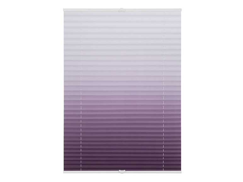 Store plissé de couleur pourpre avec un dégradé de clair à foncé.