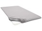 Un drap-housse gris pour un matelas.