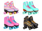 Quatre paires de rollers Apollo de différentes couleurs et styles.