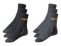 Deux paires de chaussettes Caterpillar en noir et gris.