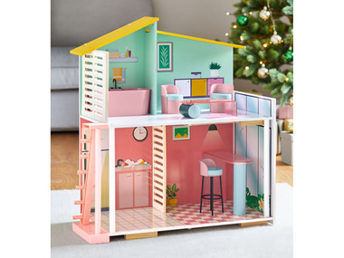 Playtive Maison de poupée en bois Fashion Doll, 8 pièces