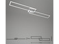 Luminaire LED de plafond moderne avec des luminaires rectangulaires.