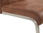 Chaise brune avec base en métal.