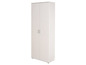 Une armoire blanche à deux portes.