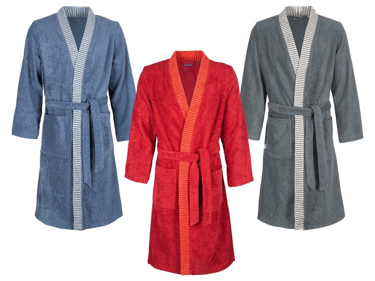 Aller en mode plein écran : Egeria Peignoir pour hommes »Bruno«, kimono, en 100 % coton, différentes tailles disponibles - Image 1