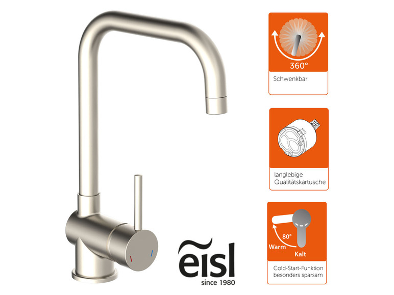 Aller en mode plein écran : Eisl Mitigeur robinet de cuisine FUTURA, avec fonction Cold-Start - Image 5