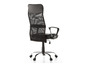 Chaise de bureau noire avec dossier en mesh.