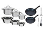 Un ensemble de casseroles, poêles et bols