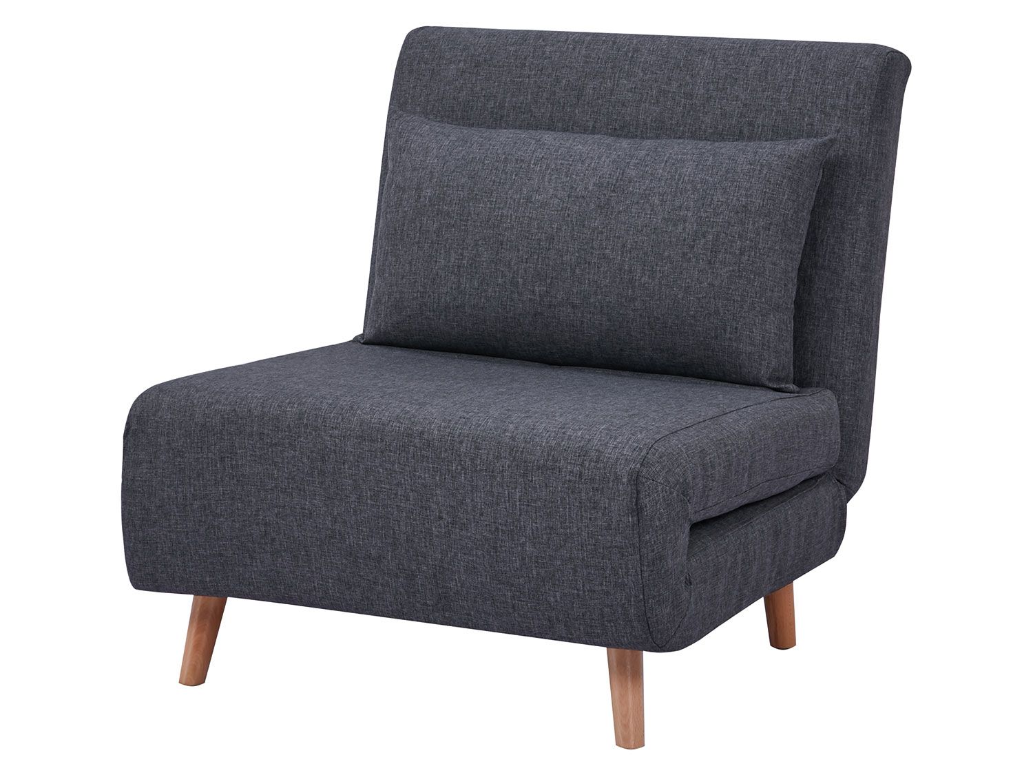 HappyHome Fauteuil chauffeuse convertible  (gris foncé, largeur 77 cm)