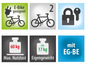 E-bike adapté, charge utile maximale 60 kg, poids à vide environ 17 kg, cadenas et clé inclus.