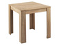 Une table en bois avec quatre pieds.
