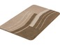 Tapis de bain beige avec un motif ondulé.