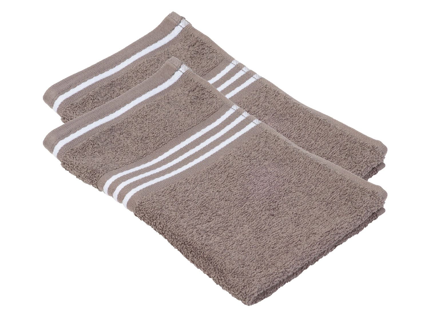 Gozze+Petites+serviettes+Rio,+par+lot+de 2,+30+x+50+cm+chacune+(taupe)