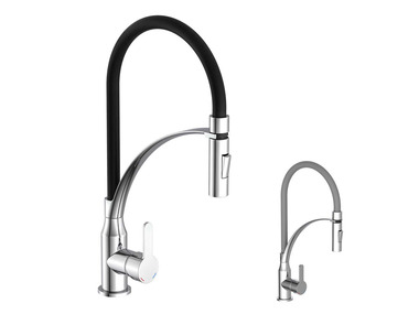 Eisl Robinet d'évier cuisine avec douche à vaisselle et tuyau interchangeable