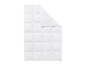 Une couette blanche avec une structure matelassée.