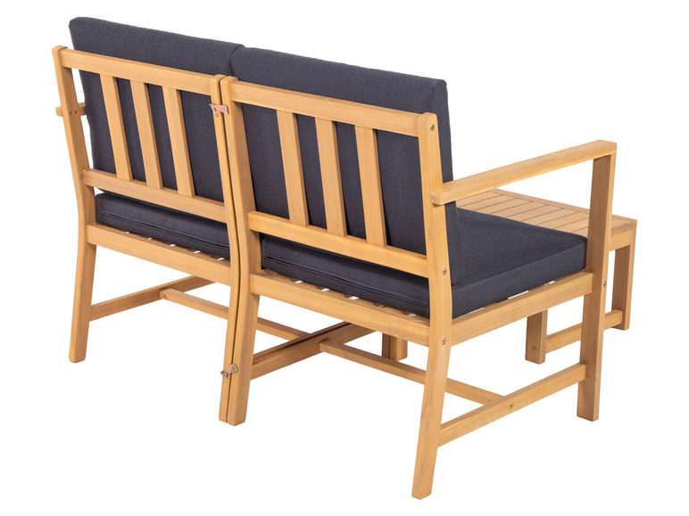 Aller en mode plein écran : Banc en bois avec table d’appoint et coussin - Image 6
