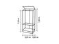 Esquisse d'une armoire avec dimensions.