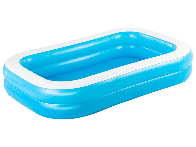 Piscine gonflable bleue pour enfants.