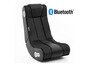 Fauteuil de jeu noir avec haut-parleurs Bluetooth